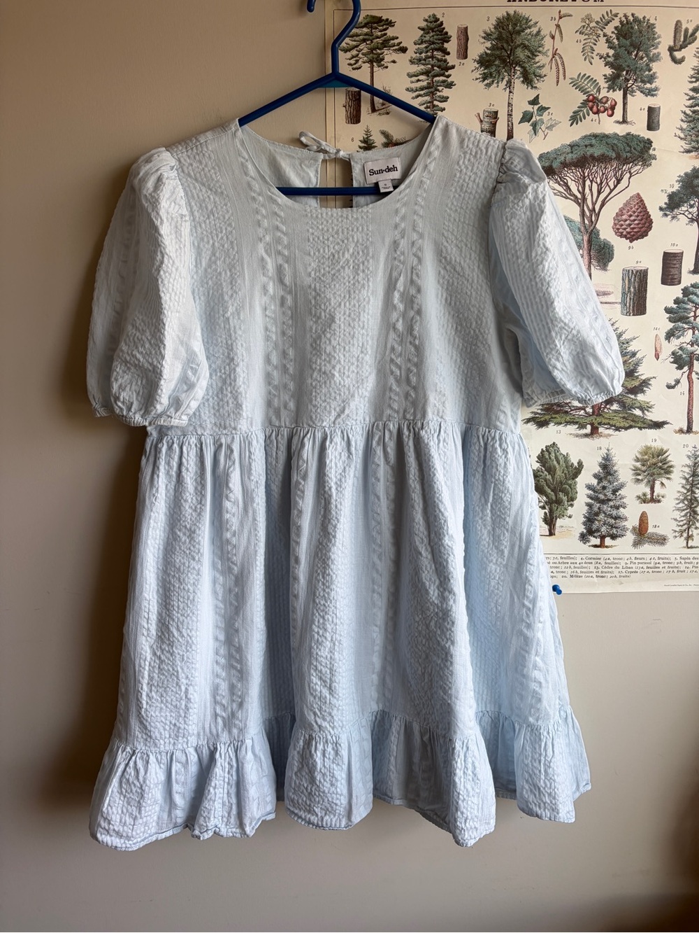 Sunday Best Zane Babydoll Sky Blue Dress Small